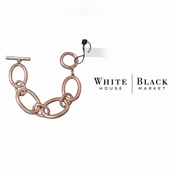 White House Black Market Jewelry - NWT White House Black Market Rose Gold Link Bracelet